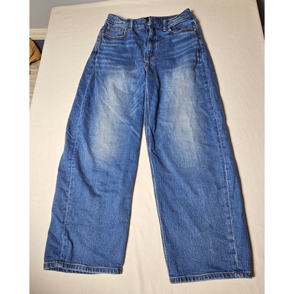 Quince Bella Stretch Barrel Jeans Atlantic Blue Organic Cotton Tencel Size 29